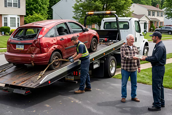 Salvage Car Pick Up in Fort Worth, TX