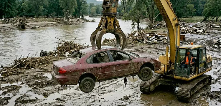 Flood-Damaged Junk Car Disposal in Fort Worth