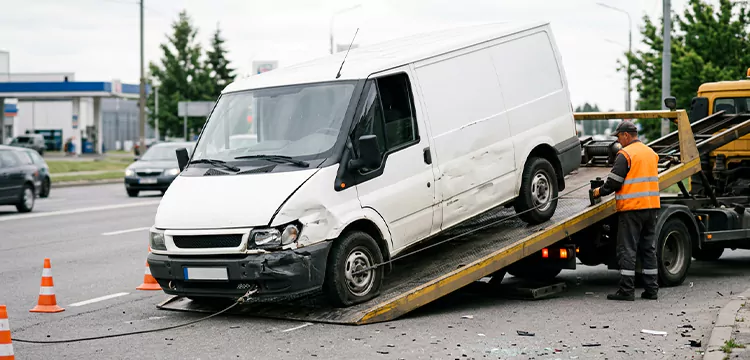 Damaged Van Removal in Fort Worth